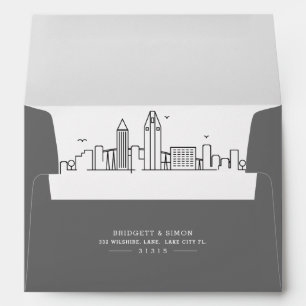 San Diego Modern Deco   Skyline Reveal Envelope
