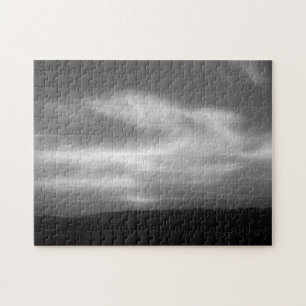San Diego Moody Black and White Sunset Jigsaw Puzzle