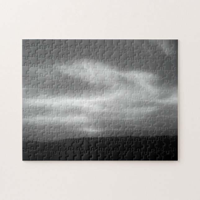 San Diego Moody Black and White Sunset Jigsaw Puzzle (Horizontal)
