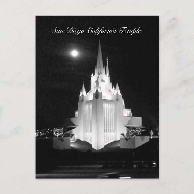 San Diego Mormon Temple Postcard (Front)