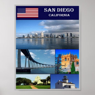 San Diego - Mosaic - United States - Poster