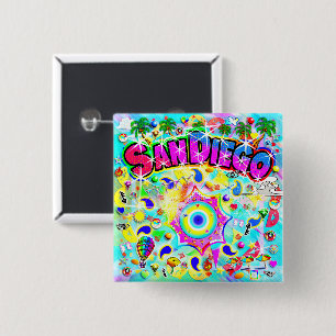 San Diego Mystic Dance  15 Cm Square Badge