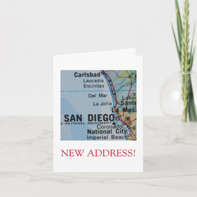 San Diego  New Address announcement (Front)