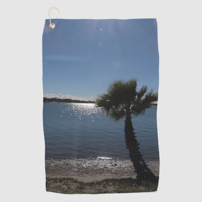 San Diego Palm Tree Golf Towel (Front)