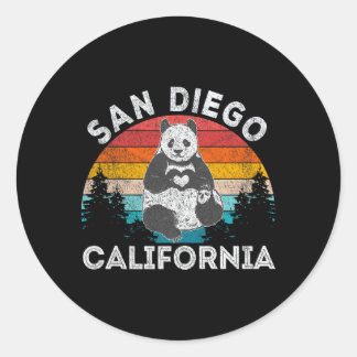 San Diego Panda Zoo California Classic Round Sticker