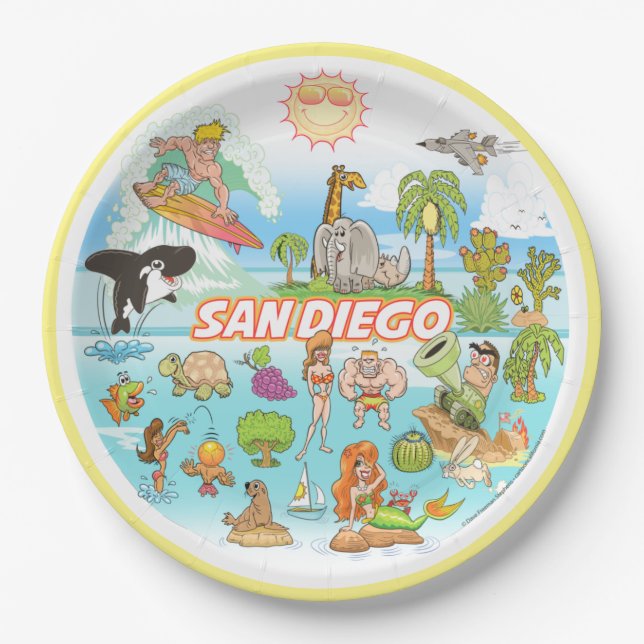 San Diego Paper Plate (Front)