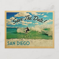 San Diego Save The Date California Surfing