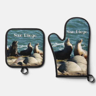 San Diego Sea Lions Oven Mitt & Pot Holder Set
