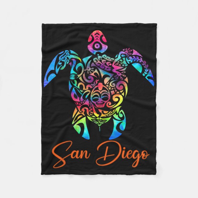 San Diego Sea Turtle Family Vacation Summer 2025  Fleece Blanket (Front)