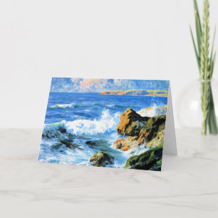 San Diego Shores, fine art painting, Card
