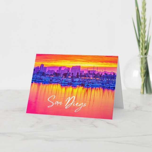 San Diego Skyline Blank Card (Front)