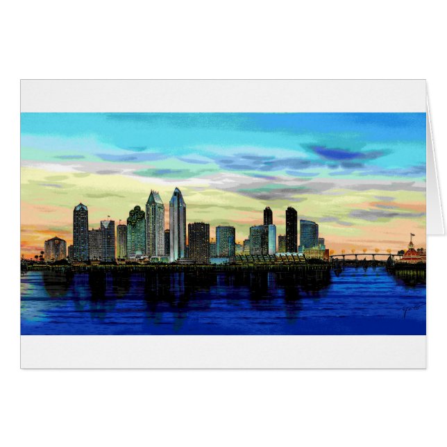 SAN DIEGO SKYLINE DUSK (Front Horizontal)