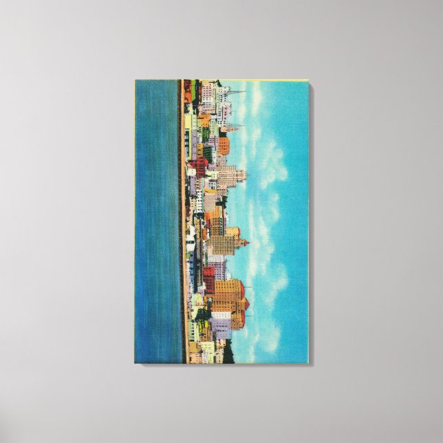 San Diego Skyline from the BaySan Diego, CA Canvas Print (Front)