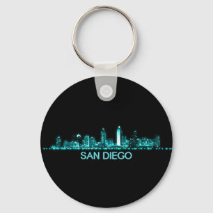 San Diego Skyline Key Ring
