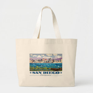 San Diego Skyline Large Tote Bag