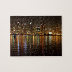 San Diego Skyline Night Jigsaw Puzzle