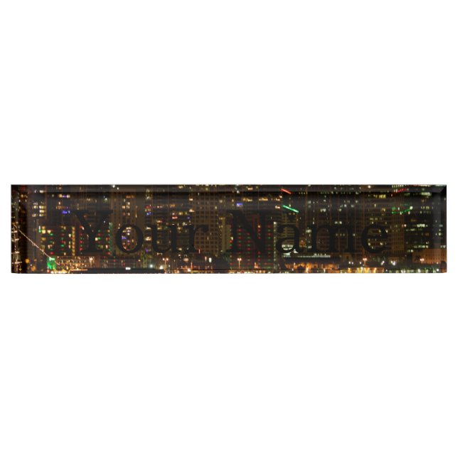San Diego Skyline Night Nameplate (Front)