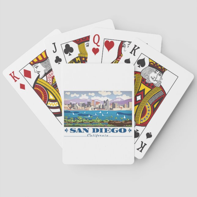 San Diego Skyline Playing Cards (Back)