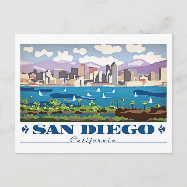 San Diego Skyline Postcard (Front)