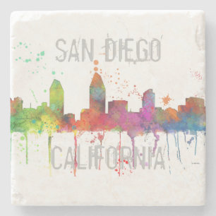 SAN DIEGO SKYLINE STONE COASTER