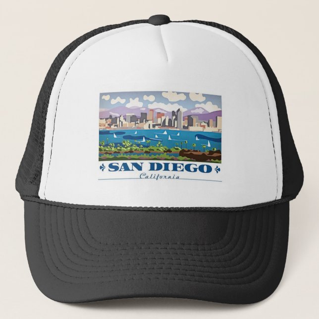 San Diego Skyline Trucker Hat (Front)