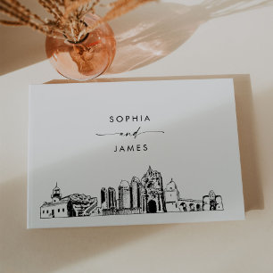 San Diego Skyline Wedding Guest Book