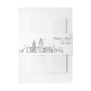 San Diego Skyline Wedding    Invitation Belly Band