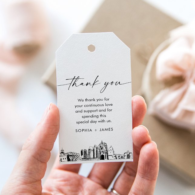 San Diego Skyline Wedding Thank You Favour Tag (Creator Uploaded)
