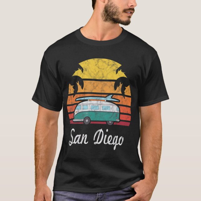 San Diego Souvenir Retro California Men Women T-Shirt (Front)