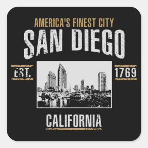 San Diego Square Sticker