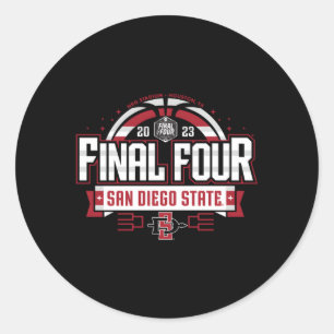 San Diego State Aztecs Final Four 2023 Basketball Classic Round Sticker