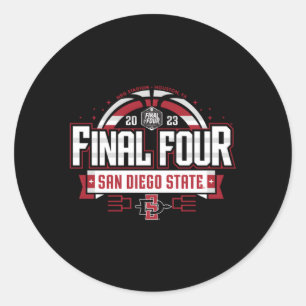 San Diego State Aztecs Final Four 2023 Basketball Classic Round Sticker