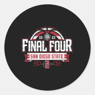 San Diego State Aztecs Final Four 2023 Basketball  Classic Round Sticker