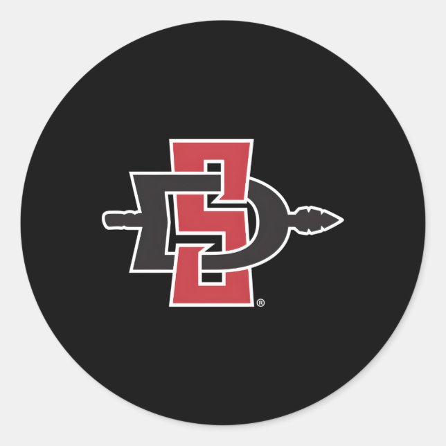 San Diego State Aztecs Icon Classic Round Sticker (Front)