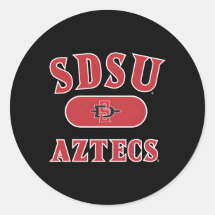 San Diego State Aztecs Varsity Black Classic Round Sticker