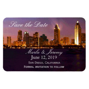 San Diego style save the date Magnet