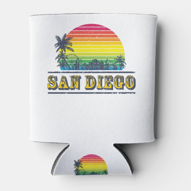 San Diego Summer City Shirts Can Cooler (Front)