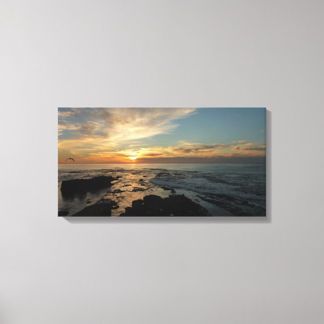San Diego Sunset I California Seascape Canvas Print (Front)