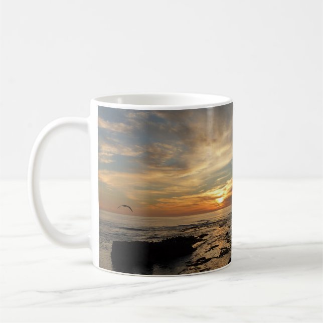 San Diego Sunset I California Seascape Coffee Mug (Left)