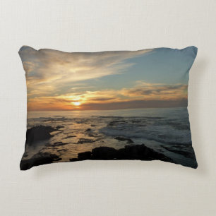 San Diego Sunset I California Seascape Decorative Cushion
