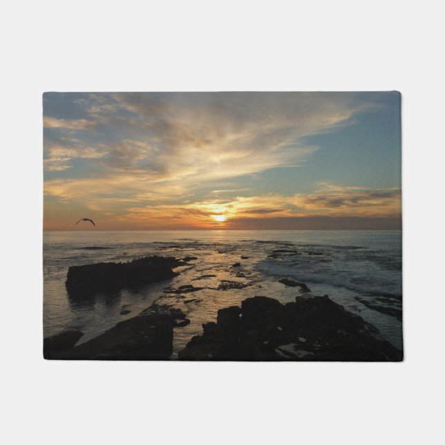 San Diego Sunset I California Seascape Doormat (Front)