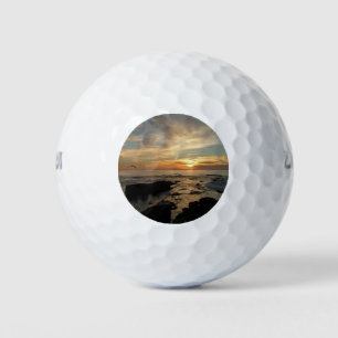 San Diego Sunset I California Seascape Golf Balls