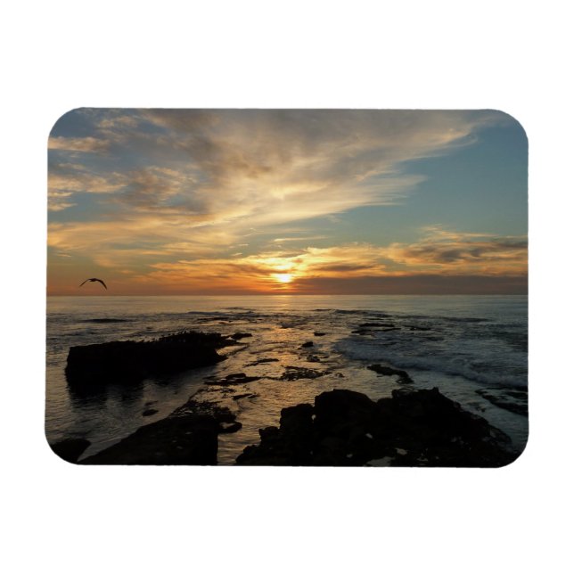 San Diego Sunset I California Seascape Magnet (Horizontal)