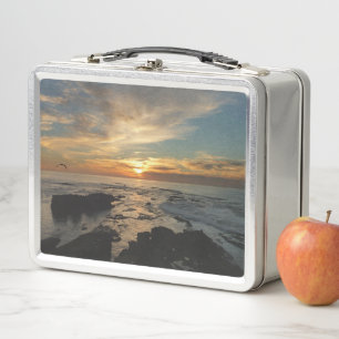 San Diego Sunset I California Seascape Metal Lunch Box