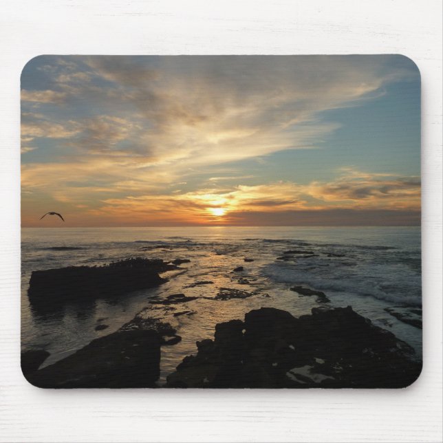 San Diego Sunset I California Seascape Mouse Mat (Front)