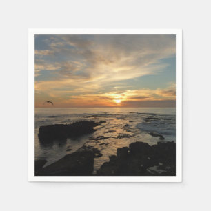 San Diego Sunset I California Seascape Napkin