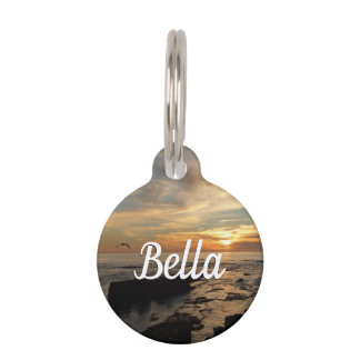 San Diego Sunset I California Seascape Pet Tag