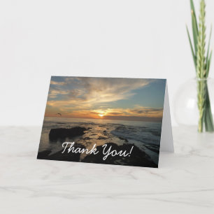 San Diego Sunset I California Seascape Thank You Card