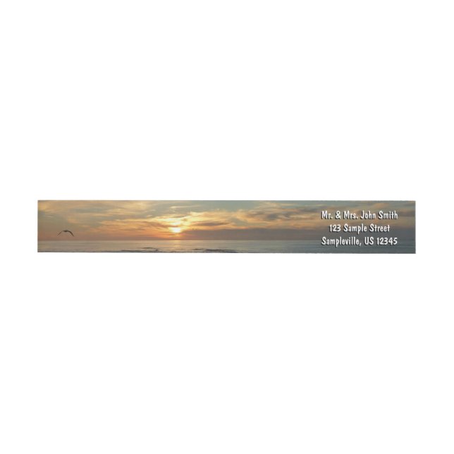 San Diego Sunset I California Seascape Wrap Around Label (Individual)