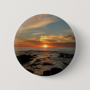 San Diego Sunset II California Seascape 6 Cm Round Badge